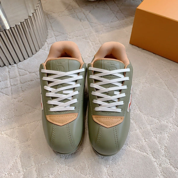 LV BUTTERSOFT Sneaker Khaiki Green Monogram-Printed Lambskin 516887