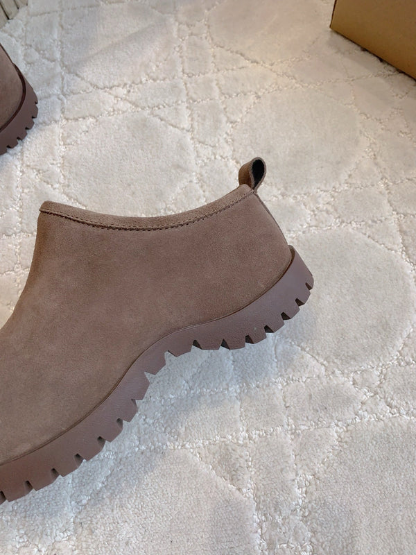 UGG Classic Ultra Mini Mule Reddish Brown Wool Suede Fleece Lining 516912