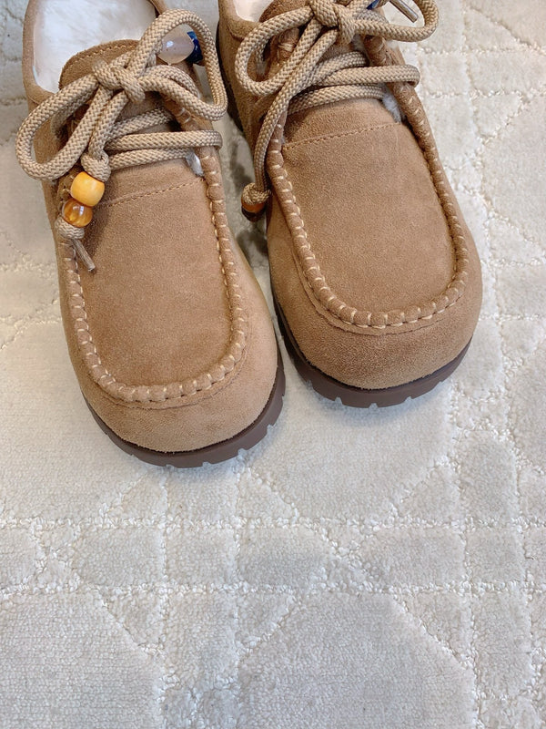 UGG Yupoo Loafers  Beige Wool Suede 516910