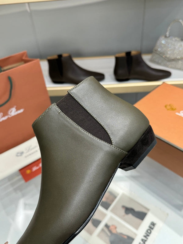 LP Sumire Ankle Boot In Dark Green Grey Nappa Calfskin 980104