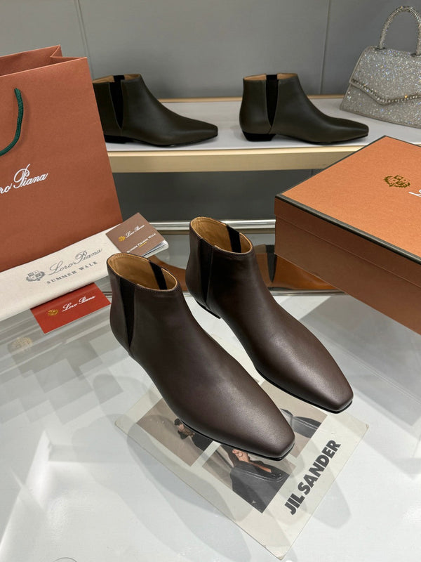 LP Sumire Ankle Boot In Earth Brown Nappa Calfskin 980110