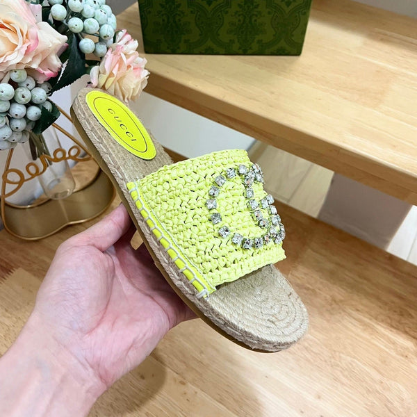 GG  Casual Style Logo Sandals Yellow