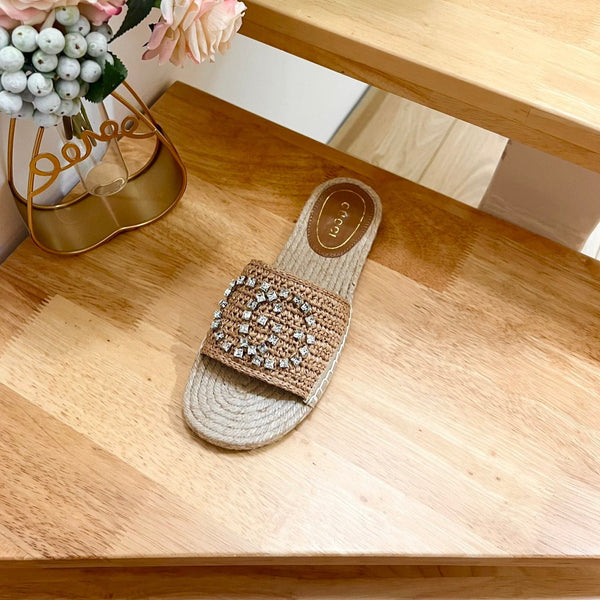 Sandali con logo GG Casual Style Marrone Caramello