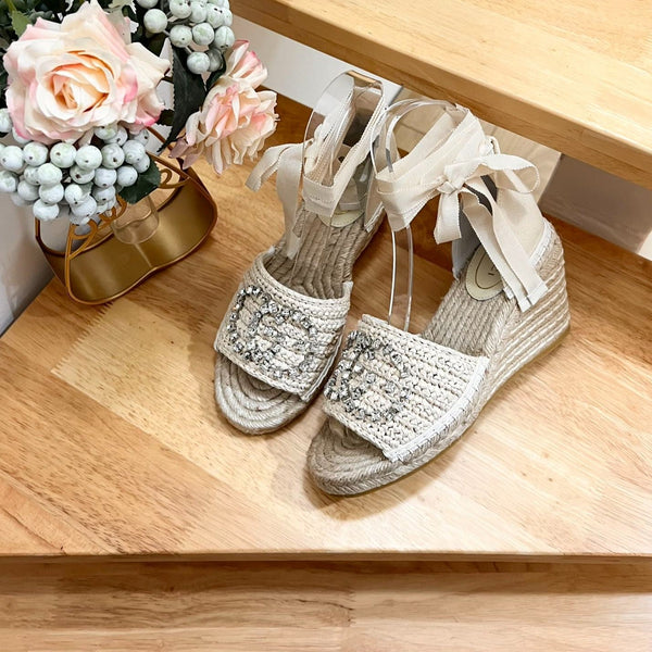 GG  Women High Sandal Shoes Beige