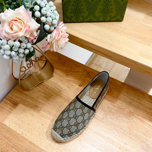 GG  Supreme Flat Shoes Brown Caro