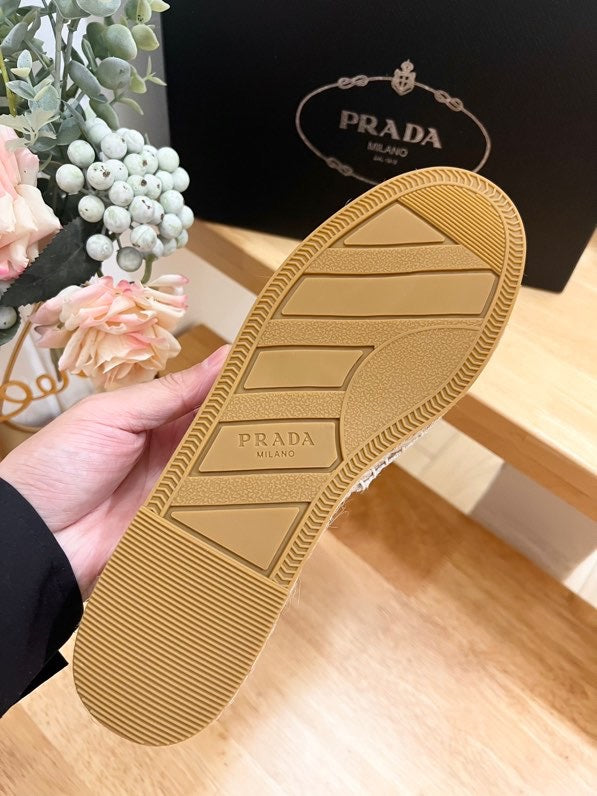 Pra Slide 20 Denim Velvet Beige Sole Rafia