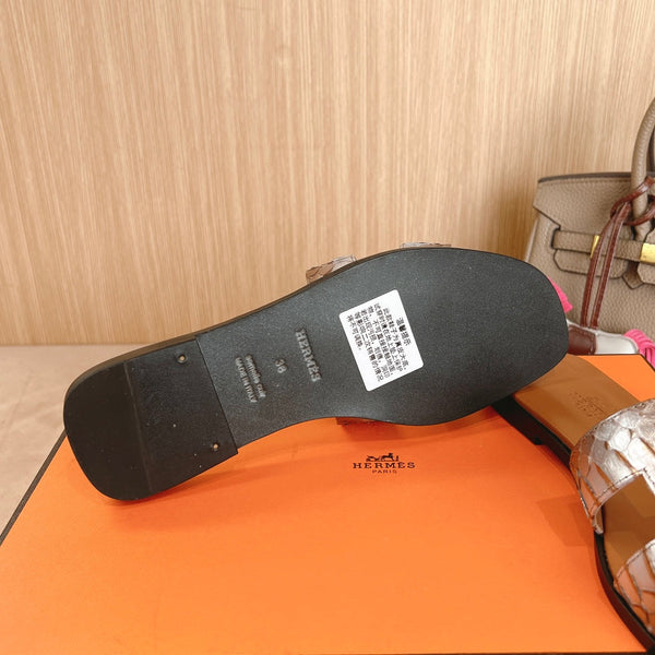 Sandali HM Oran in pelle di vitello marrone argento 312774