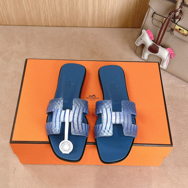 Sandali HM Oran in pelle di vitello blu 312780