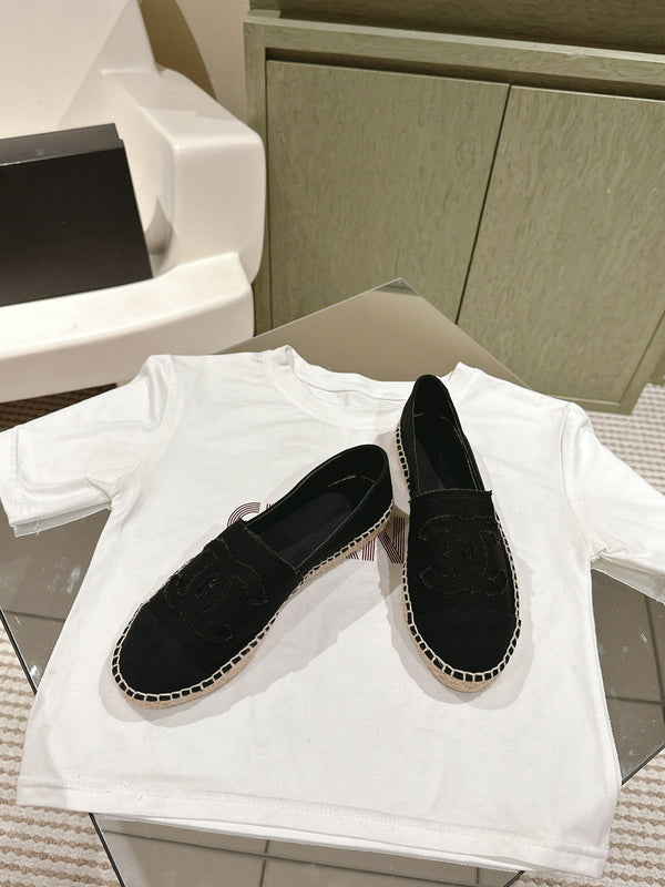 espadrillas in tela nera