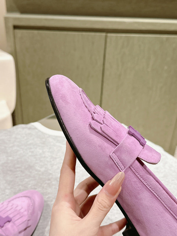 HM Mocassins Royal Loafers Lavender Suede 445013