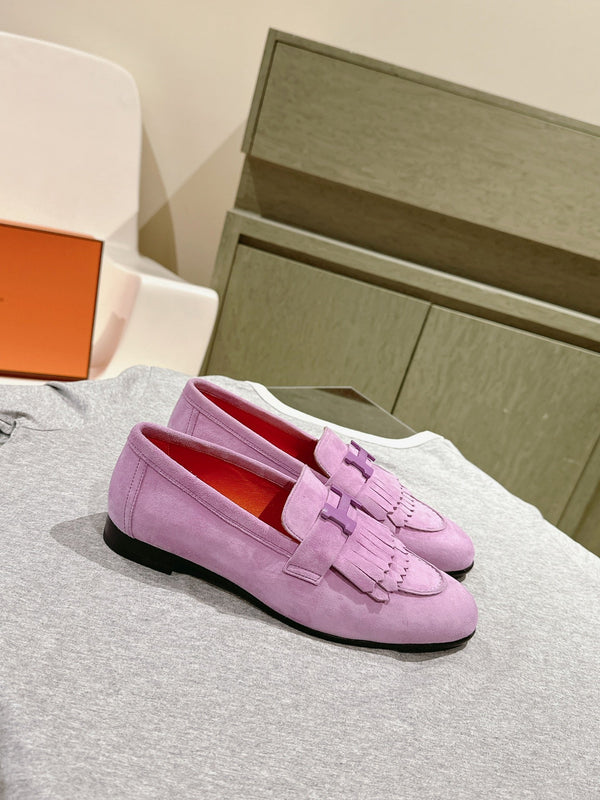 HM Mocassins Royal Loafers Lavender Suede 445013