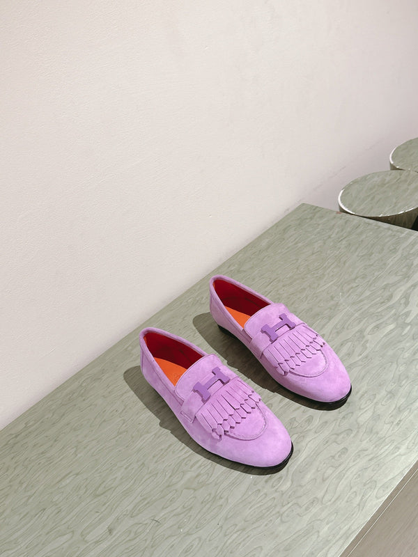 HM Mocassins Royal Loafers Lavender Suede 445013