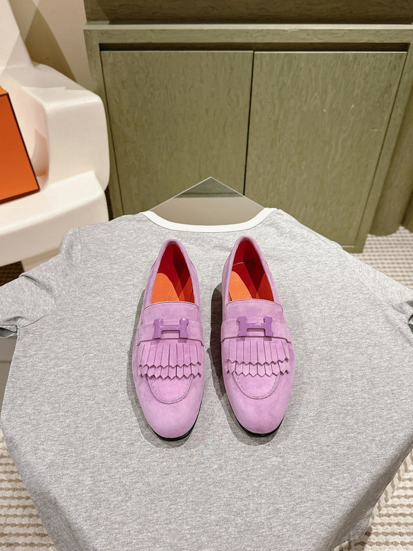 HM Mocassins Royal Loafers Lavender Suede 445013