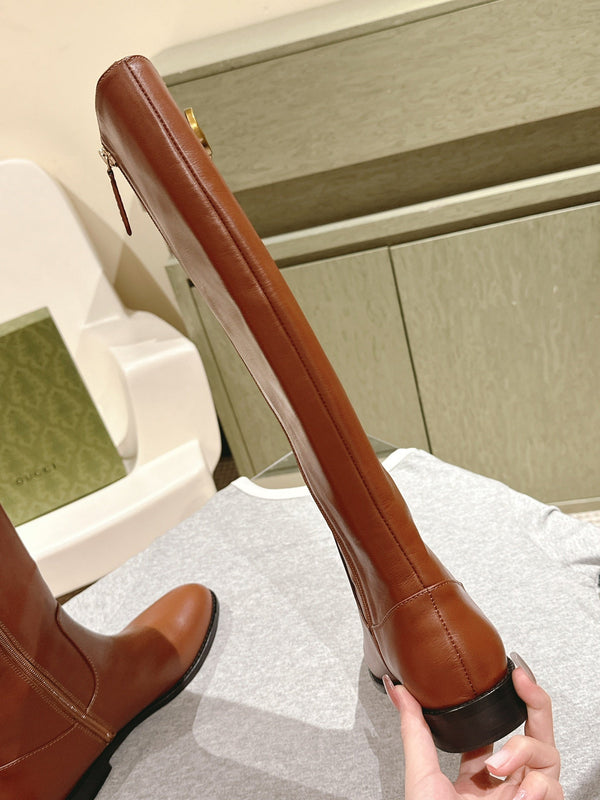 Gucci Boots Brown Sheepskin 484874