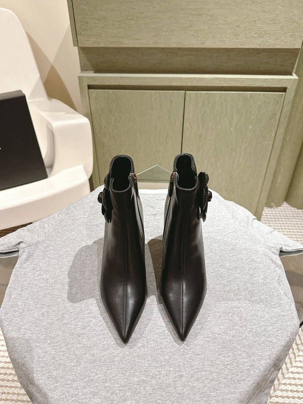 CC Ankle Boots 85mm Black Lambskin