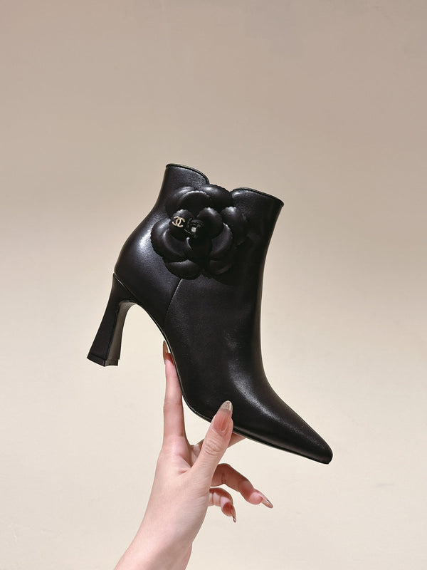 CC Ankle Boots 85mm Black Lambskin