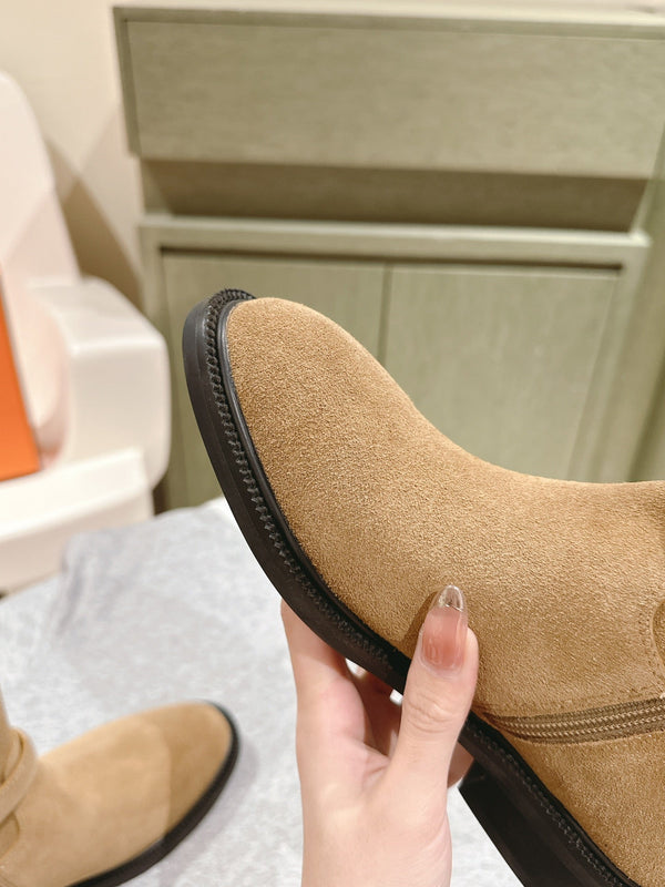 HM 24ss Kelly Martin Long Boots 35mm Beige Suede 445503