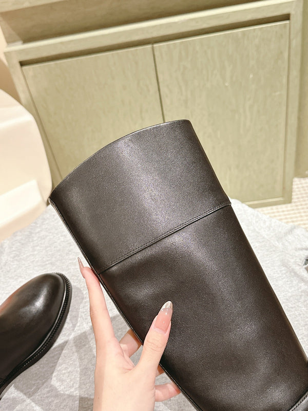 HM 24ss Kelly Martin Long Boots 35mm Black Cowhide 445504