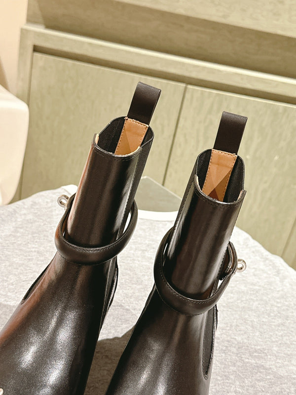 HM 24ss Kelly Martin Short Boots 35mm Black Cowhide 445507