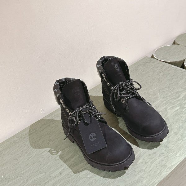 LV x Timberland 6in Ankle Boot 50mm Black Suede & Monogram Canvas 450427