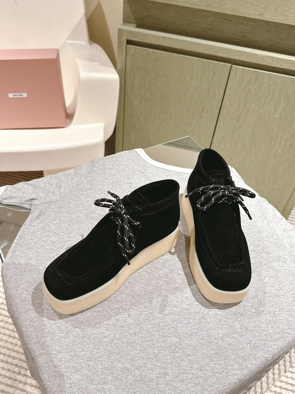 Miu Ankle Boots Black Suede