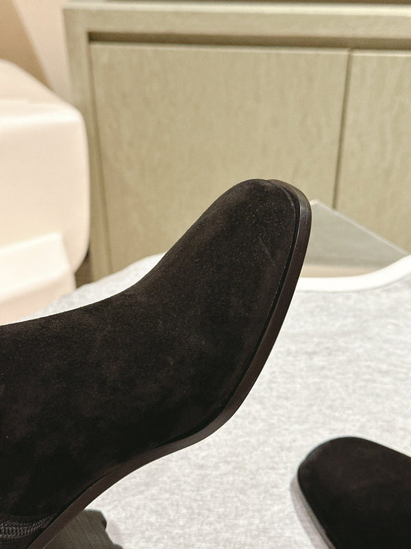 HM Jill Ankle Boot 65mm Black Suede  974679