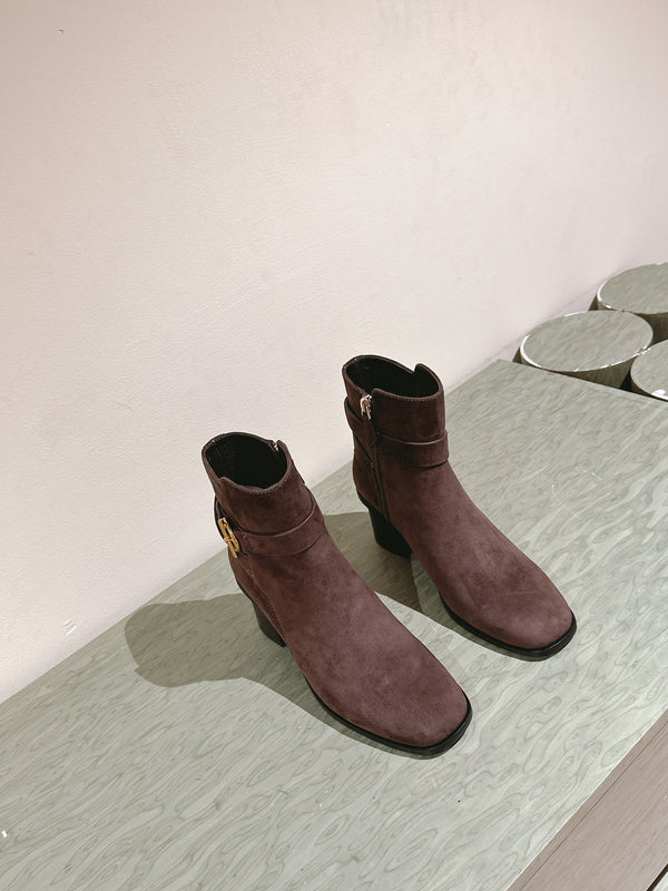 HM Jill Ankle Boot 65mm Brown Chocolate Suede 974680