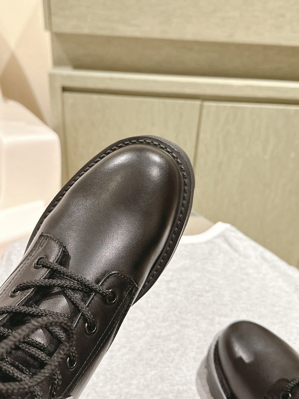 CD Ankle Boots In Black Calfskin With Wool Fleece Lining 995819