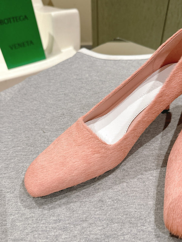 BV Kitten Heels Pumps 45mm Pink Horsehair 448415