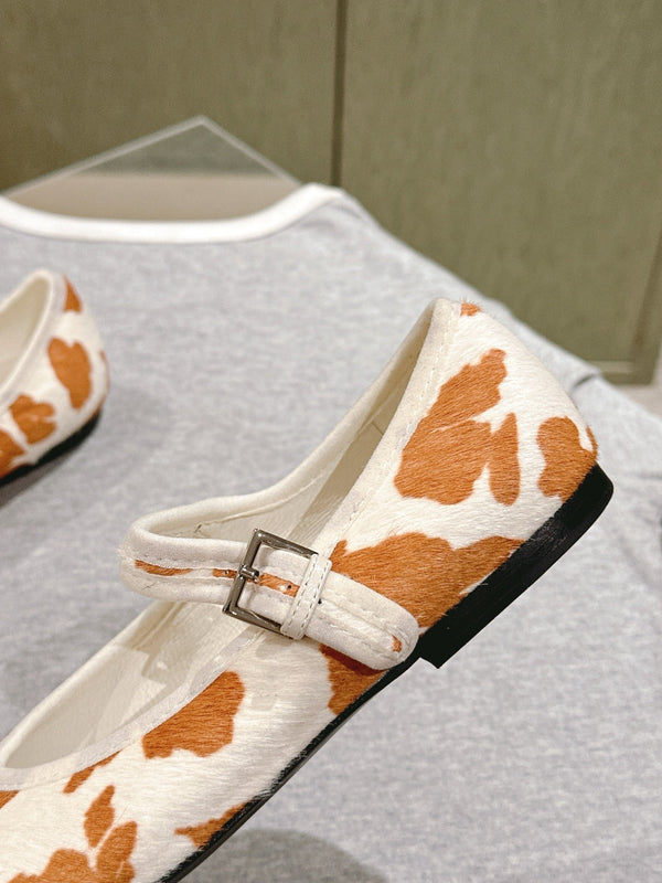 The Row 25ss Mary Jane 10mm Light Brown White Horsehair 451274