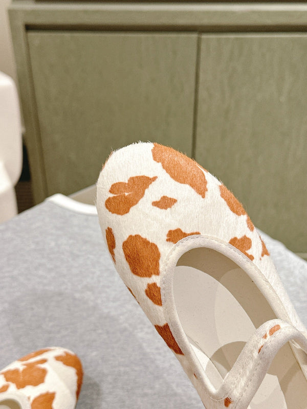 The Row 25ss Mary Jane 10mm Light Brown White Horsehair 451274