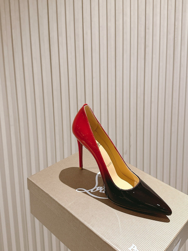 CL 25s So Kate Pumps 95mm Black Mix Red Patent Leather 446679