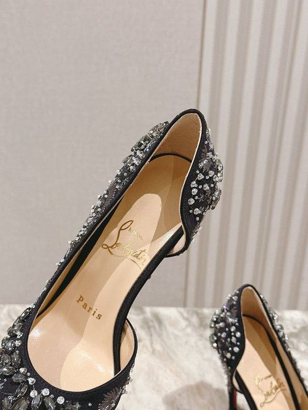 CL 25 Embellished Pumps Black Imported Original Special 346313