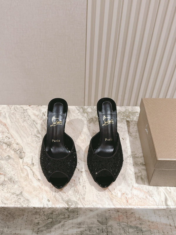 CL 25 Mules Black Imported Original Special 346328