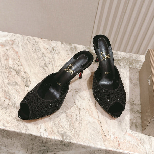 CL 25 Mules Black Imported Original Special 346328