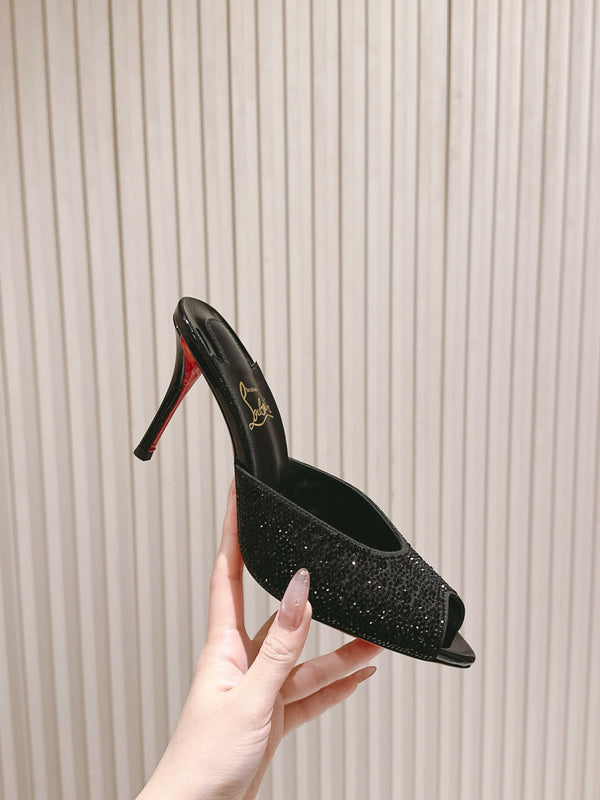 CL 25 Mules Black Imported Original Special 346328