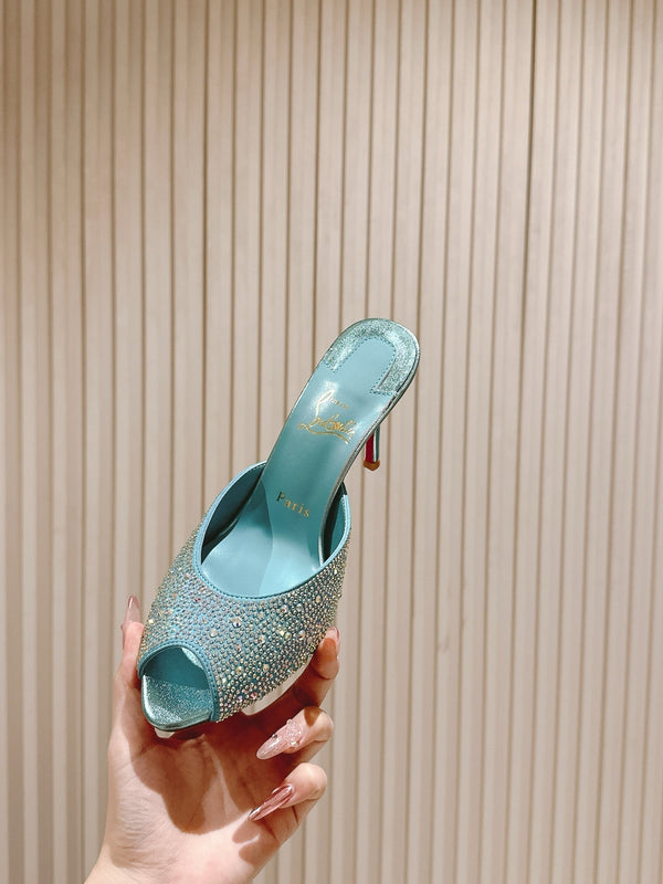 CL 25 Mules Blue Imported Original Special 346331