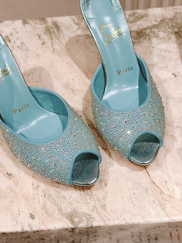 CL 25 Mules Blue Imported Original Special 346331