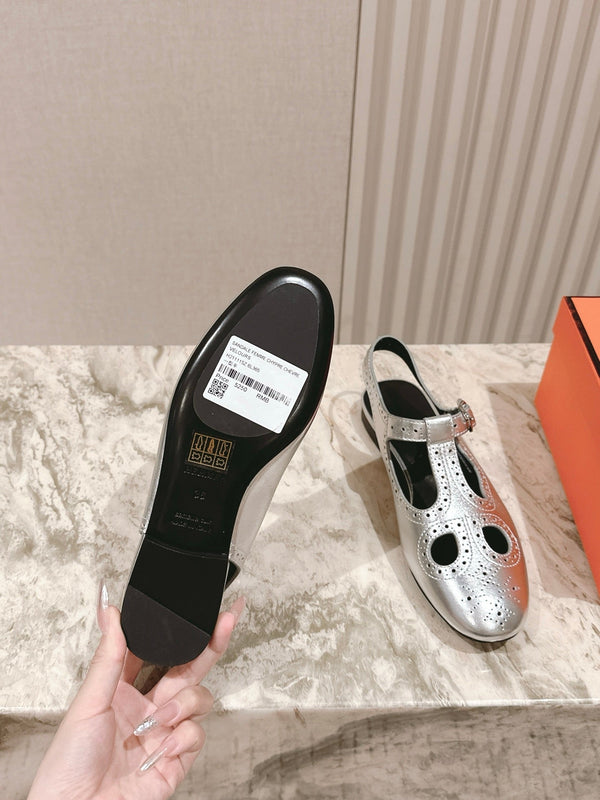 HM 25 Marry Jane Slingback Grey Cowhide 346240