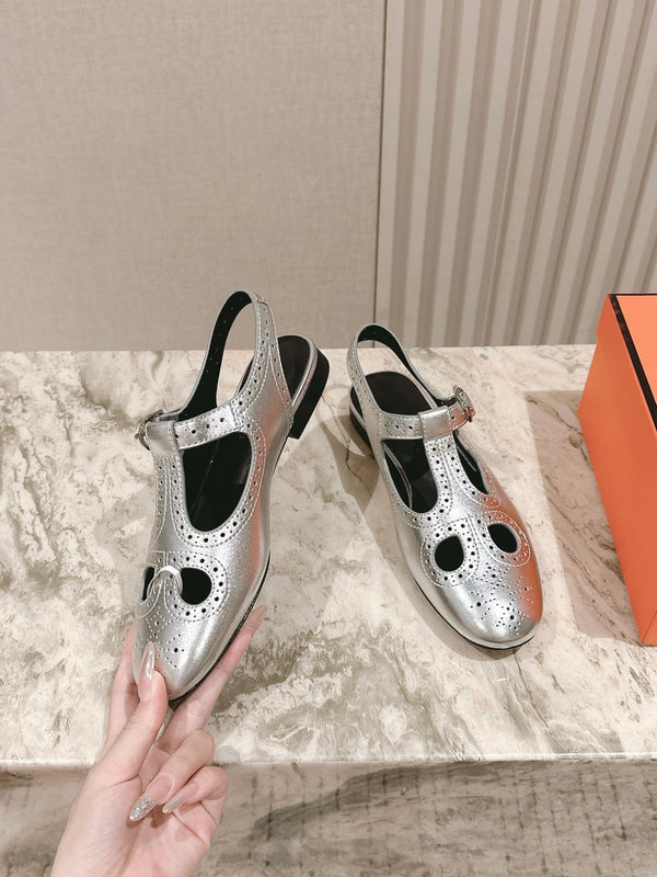 HM 25 Marry Jane Slingback Grey Cowhide 346240