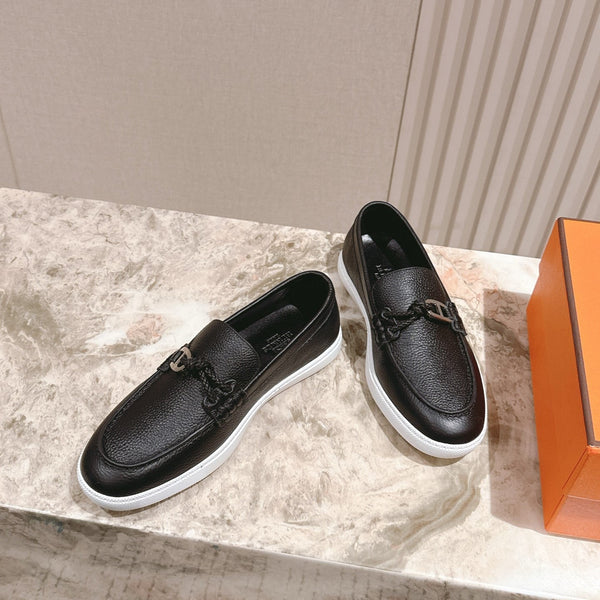 HM 25s Ignacio Loafer Black Grain Leather Rubber 445335