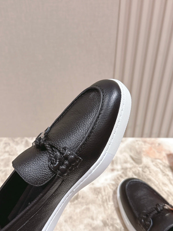 HM 25s Ignacio Loafer Black Grain Leather Rubber 445335