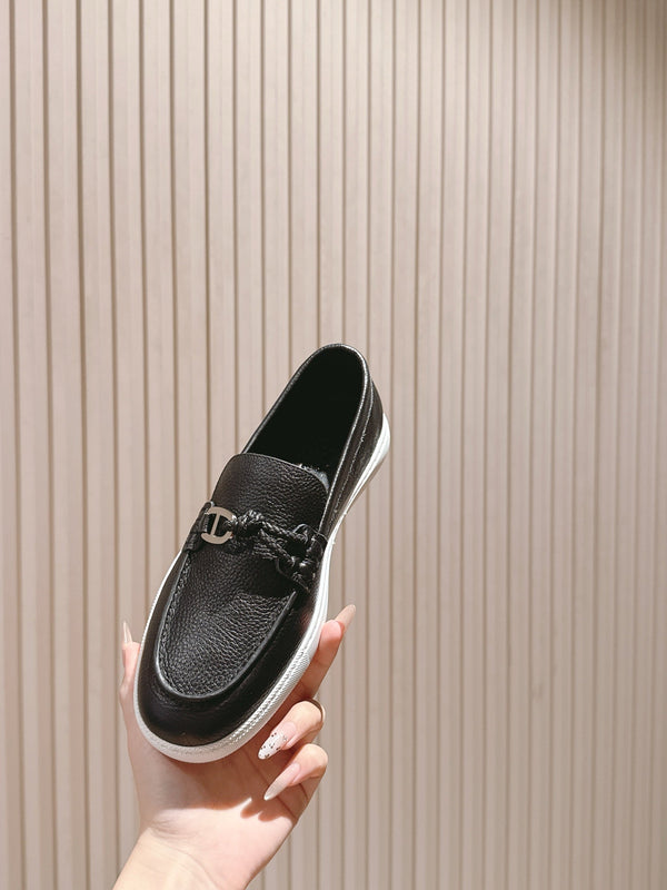 HM 25s Ignacio Loafer Black Grain Leather Rubber 445335