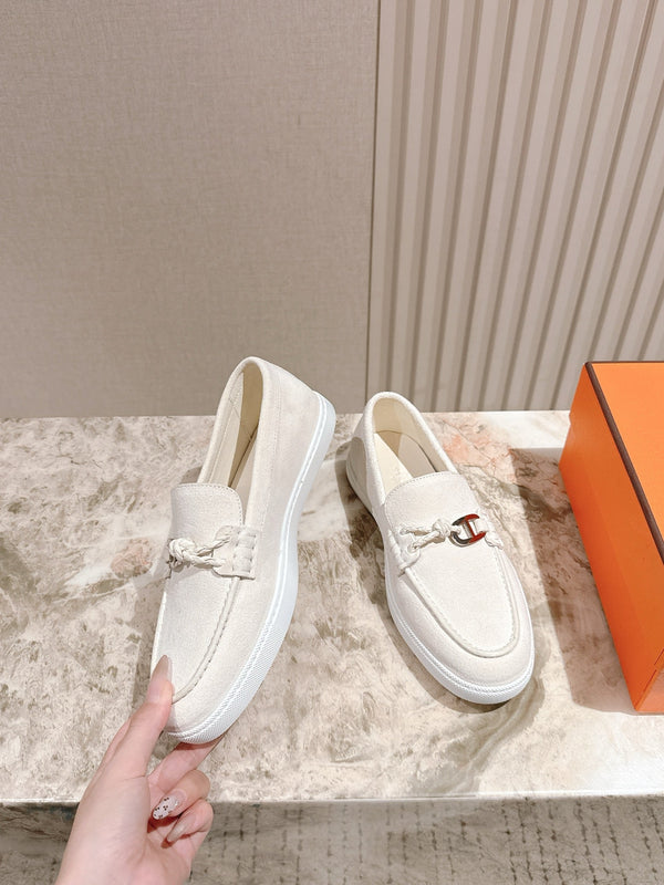 HM 25s Ignacio Loafer White Suede Rubber 445339