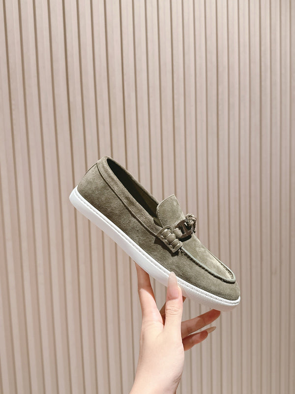 HM 25s Ignacio Loafer Olive Green Suede Rubber 445347