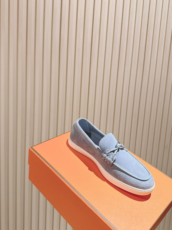 HM 25s Ignacio Loafer Blue Gray Suede Rubber 445349