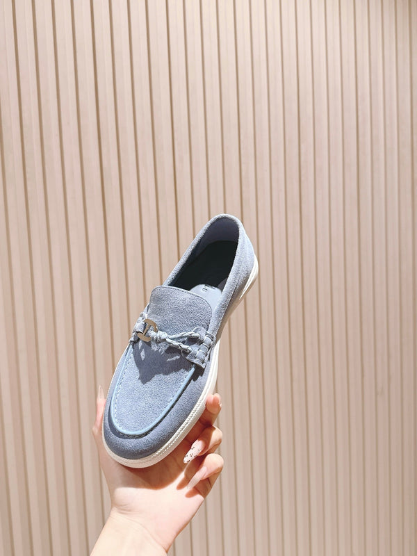 HM 25s Ignacio Loafer Blue Gray Suede Rubber 445349