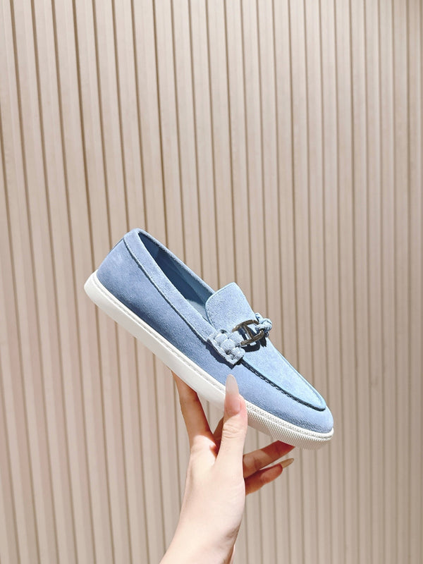 HM 25s Ignacio Loafer Blue Gray Suede Rubber 445349