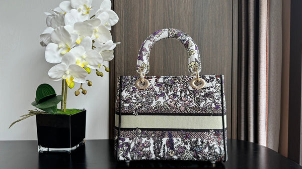 medium lady 24 multicolor flower embroidery