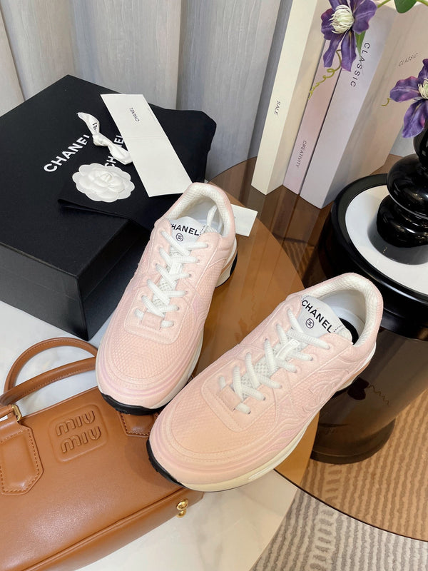 cc classic sneaker pink fabric calfskin